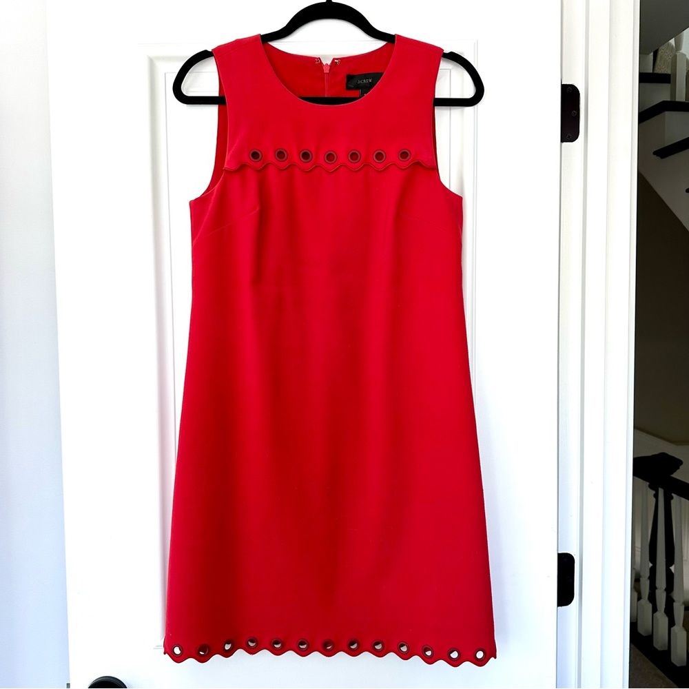 J. Crew Red Shift Dress, Size 4